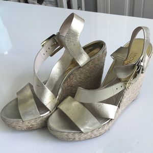 Gold Michael Kors Wedges